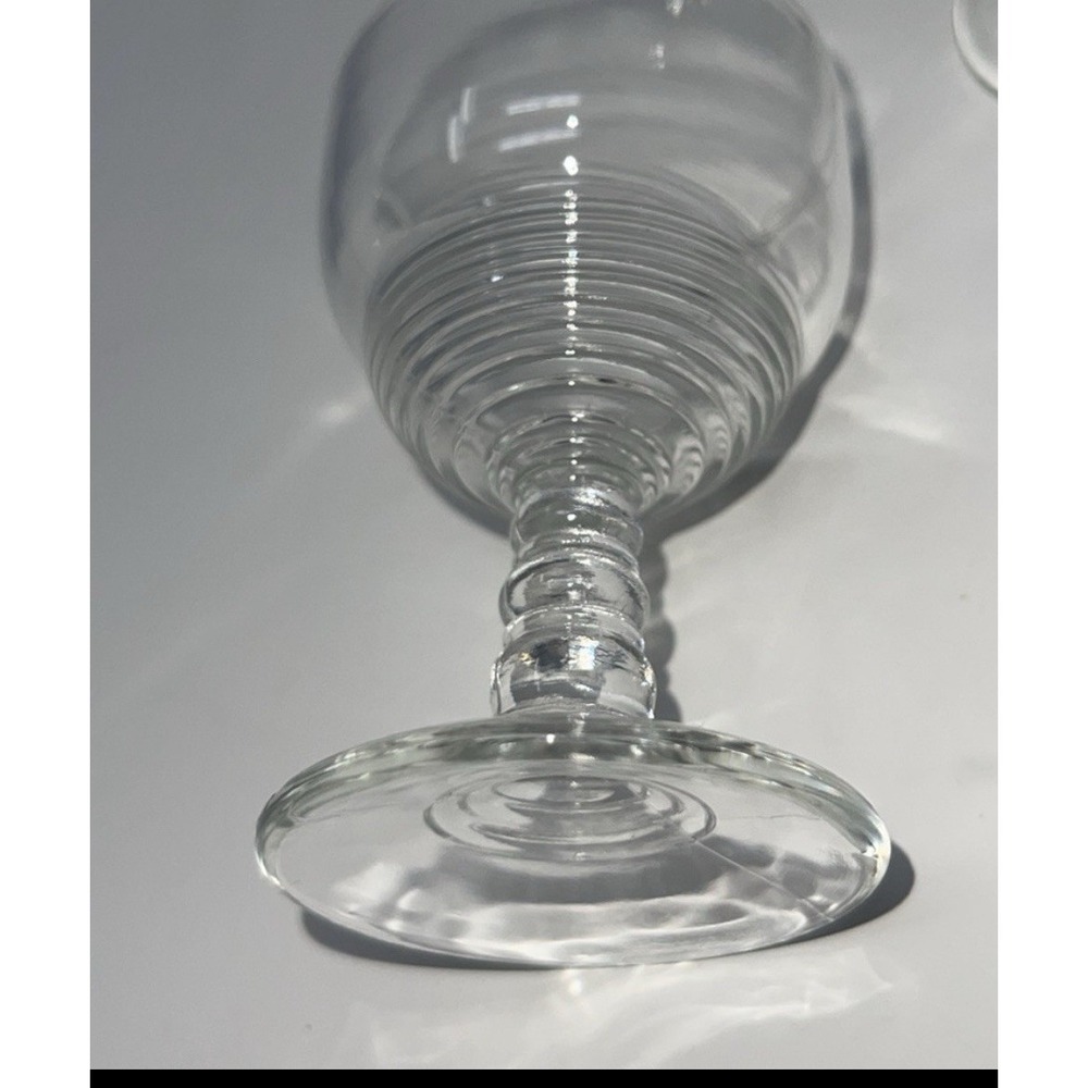 Set of 4 Vintage Beehive clear petite Sherry Gimlet stemmed Glasses - Picture 4 of 8